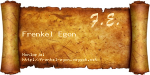Frenkel Egon névjegykártya